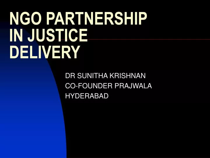 ngo partnership in justice delivery n.