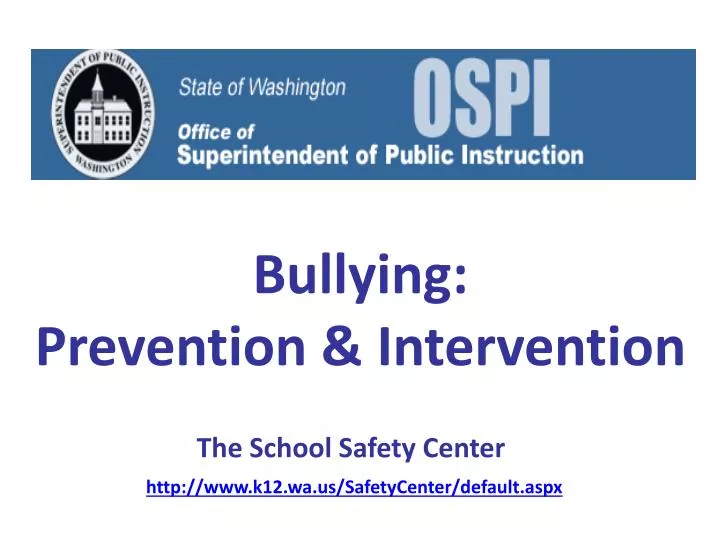 bullying prevention intervention n.