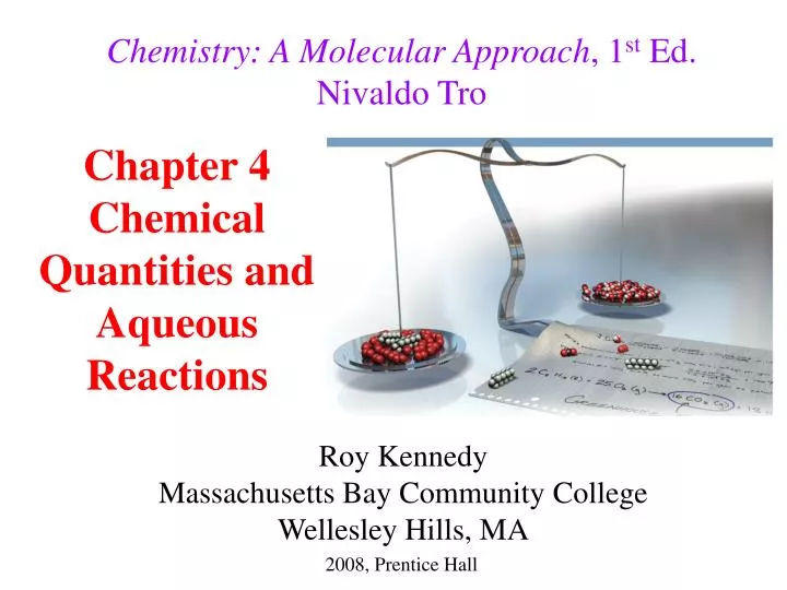 chapter 4 chemical quantities and aqueous reactions n.