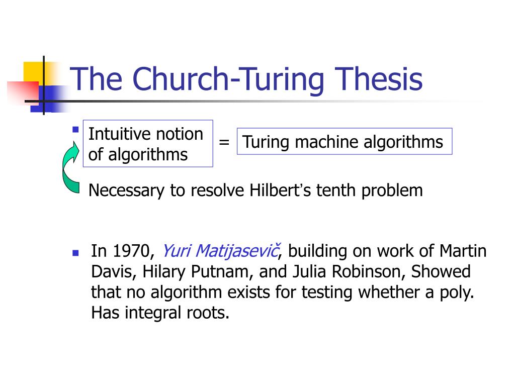 turing church thesis