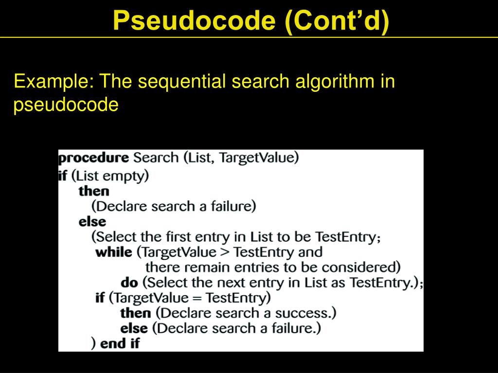 algorithm for sequential search algorithm for sequential search