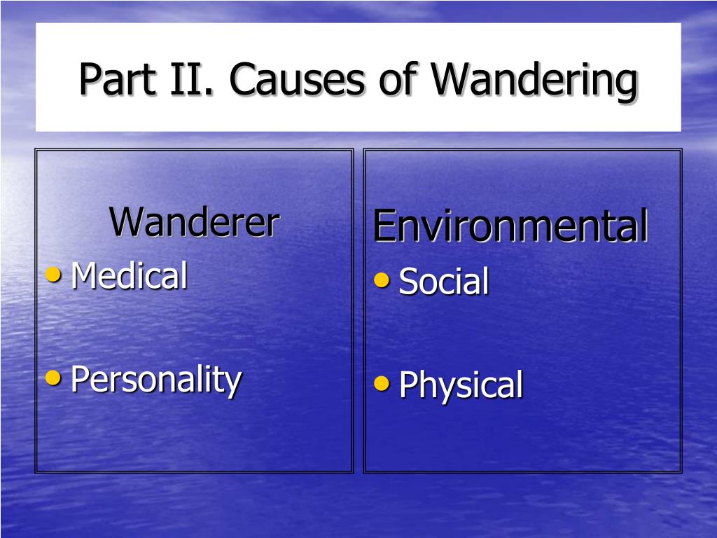 wandering medical definition