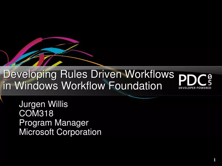 PPT Developing Rules Driven Workflows in Windows Workflow Foundation