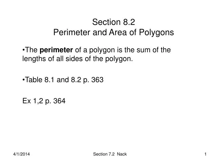 section 8 2 perimeter and area of polygons n.