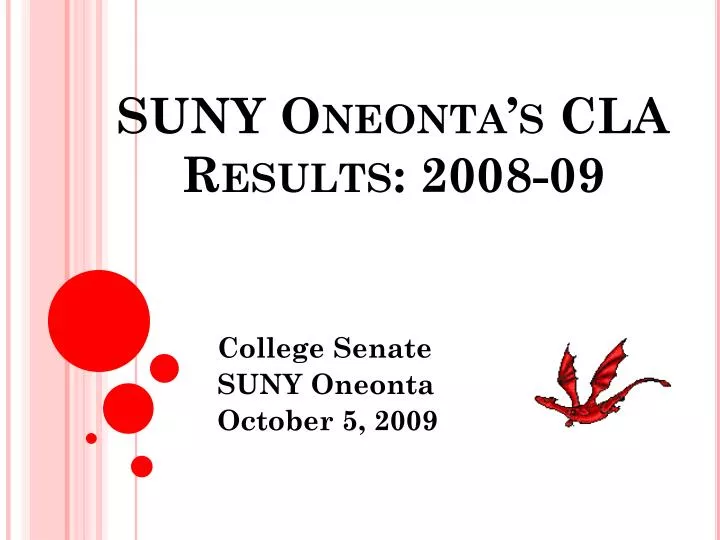 suny oneonta s cla results 2008 09 n.