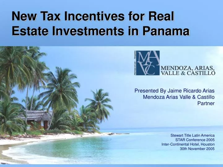 new tax incentives for real estate investments in panama n.