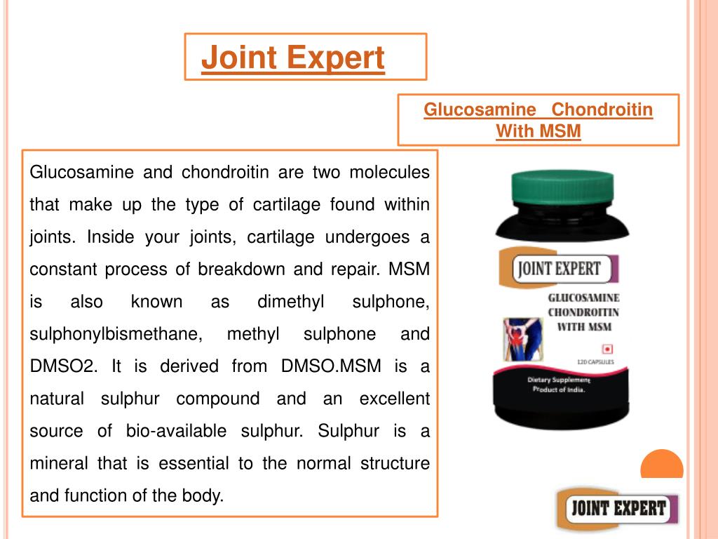 PPT Joint Expert's Glucosamine Chondroitin With MSM PowerPoint