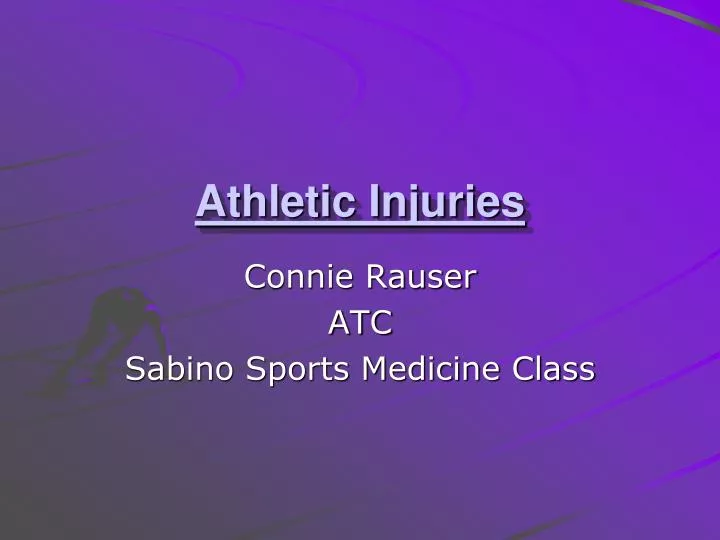 athletic injuries n.