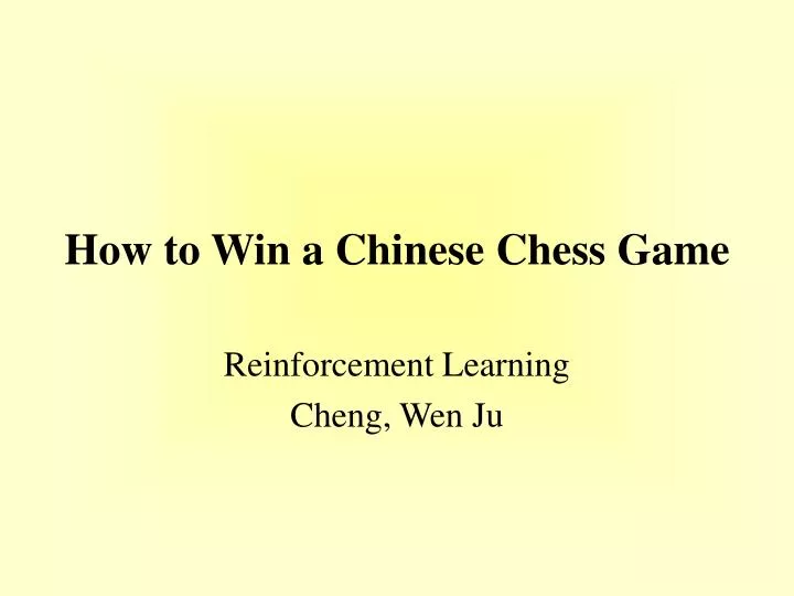 how to win a chinese chess game n.