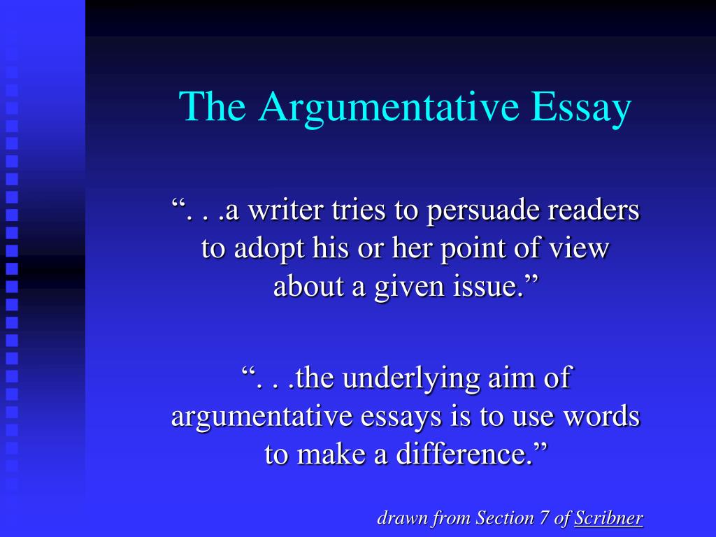 writing an argumentative essay ppt