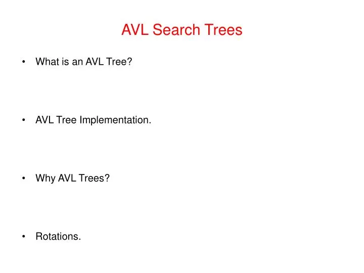 avl search trees n.
