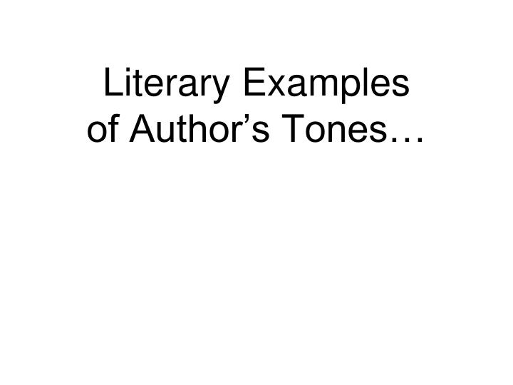 author s tone examples