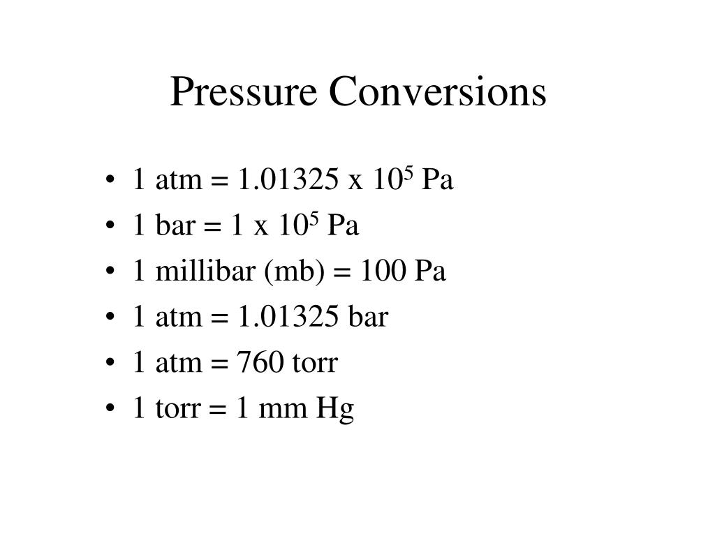 PPT - Pressure Conversions PowerPoint Presentation, free download -  ID:614303