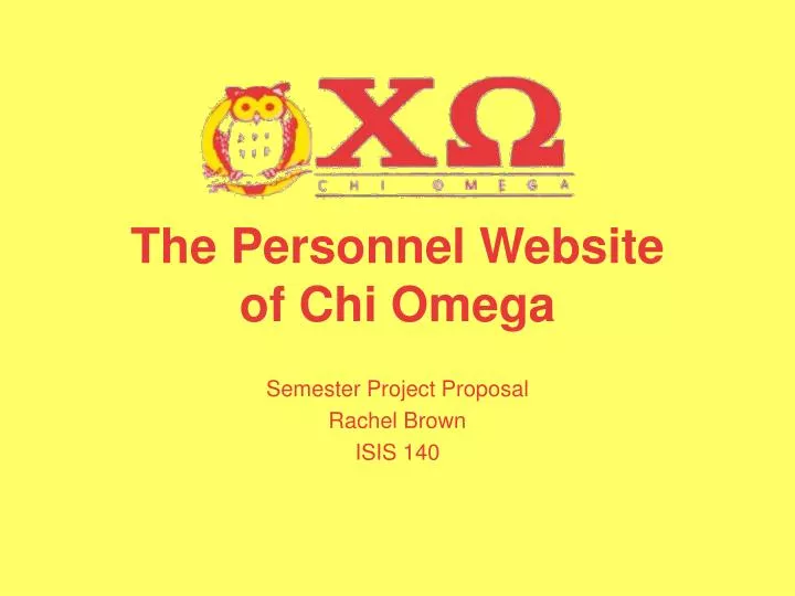 the personnel website of chi omega n.