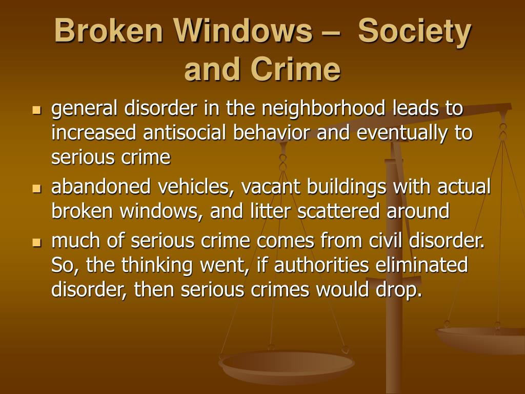 broken window theory and crime