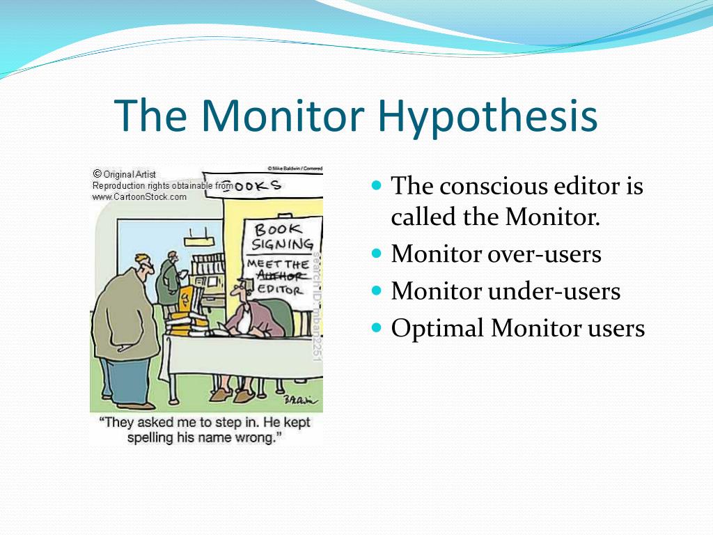 monitor hypothesis by krashen