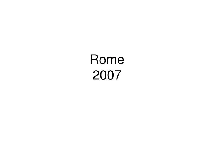 rome 2007 n.