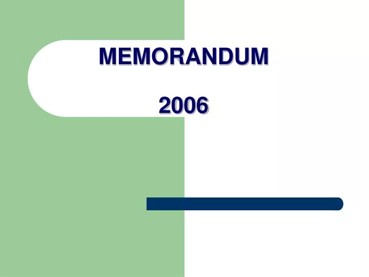 memorandum 2006 n.