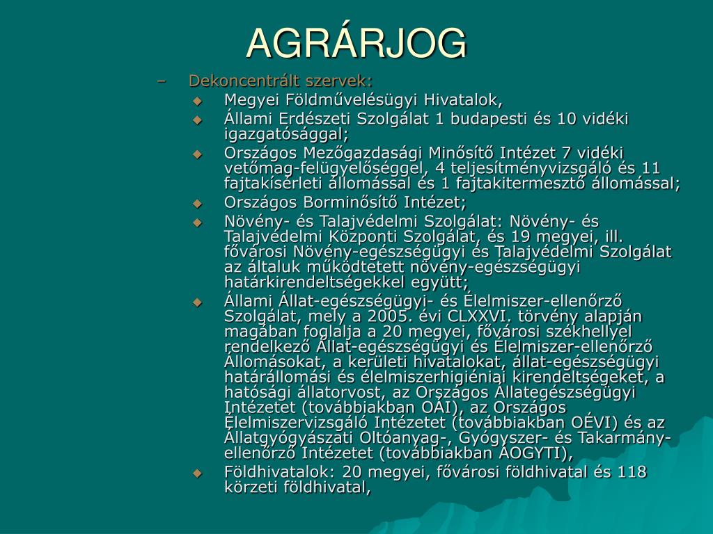 PPT - AGRÁRJOG PowerPoint Presentation, free download - ID:616000