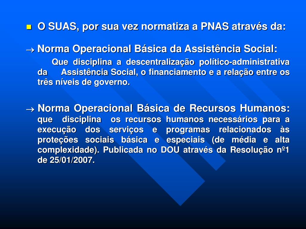 A Primeira Norma Operacional Básica Data De 1991