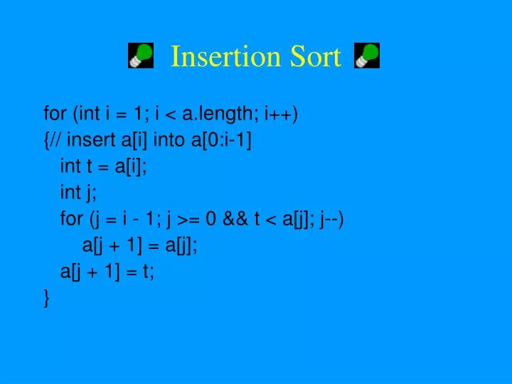 insertion sort n.