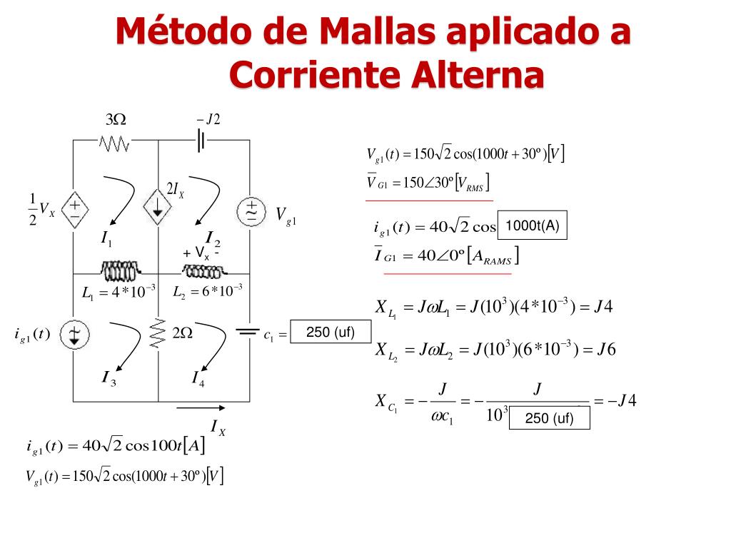 PPT - Método de Mallas aplicado a Corriente Alterna PowerPoint Presentation  - ID:617182