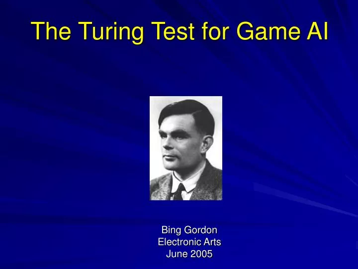 the turing test for game ai n.
