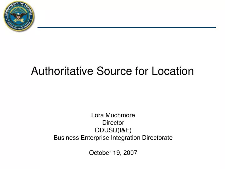 authoritative source for location n.