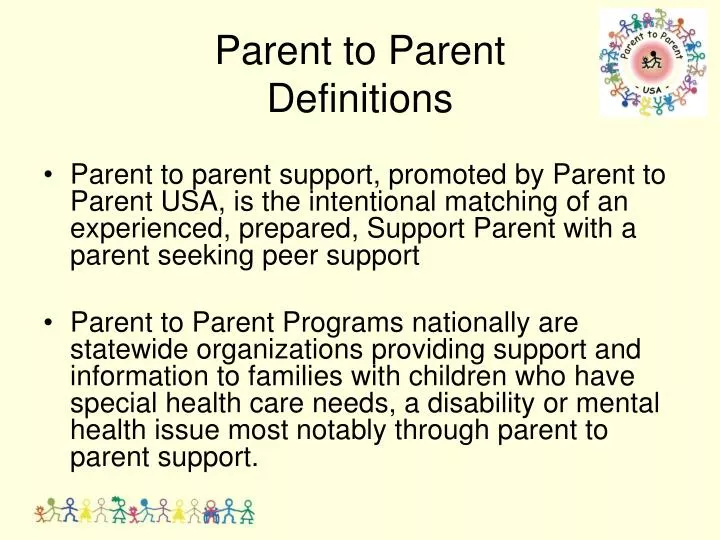 parent to parent definitions n.