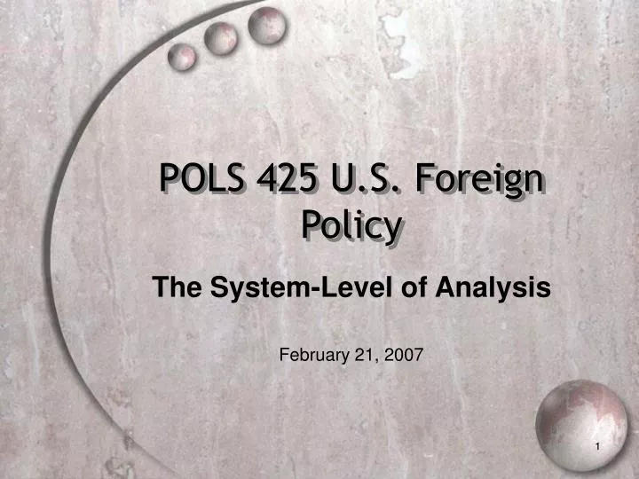 pols 425 u s foreign policy n.