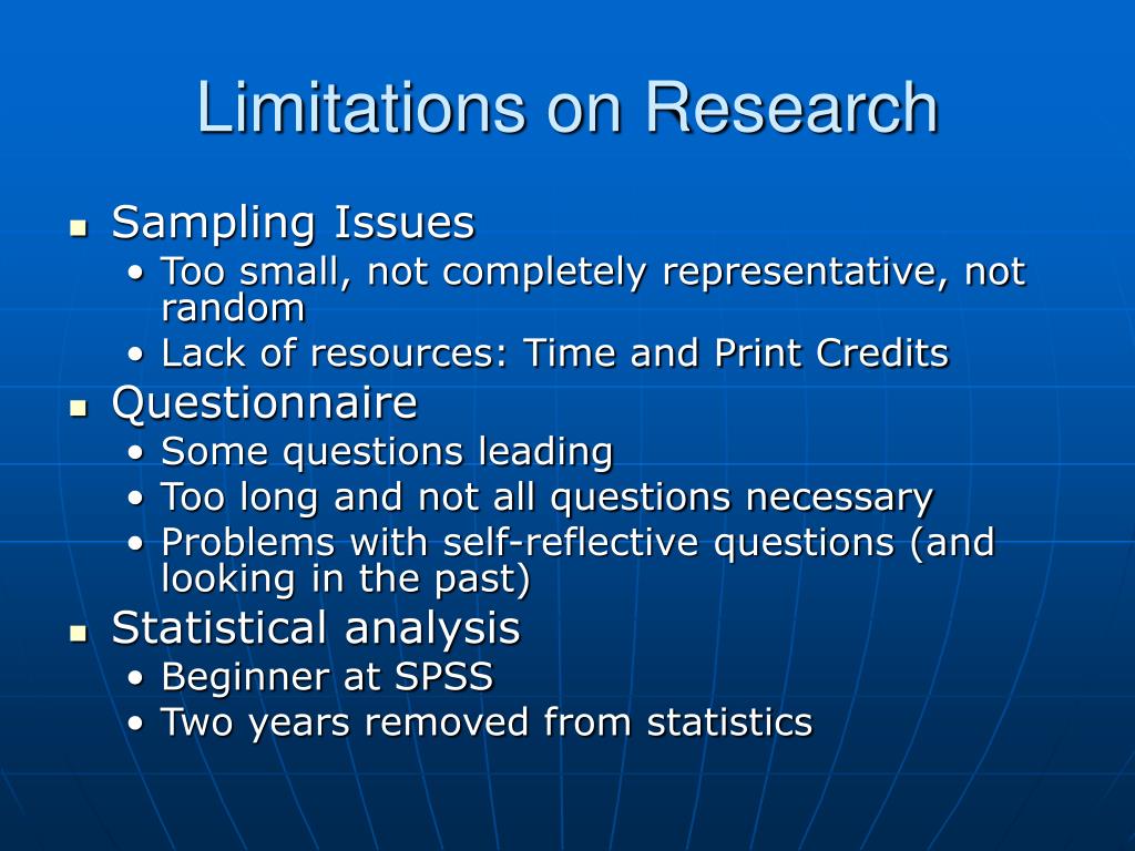 limitations of political research