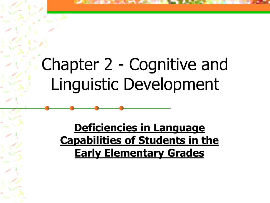 Cognitive and linguistic development sale