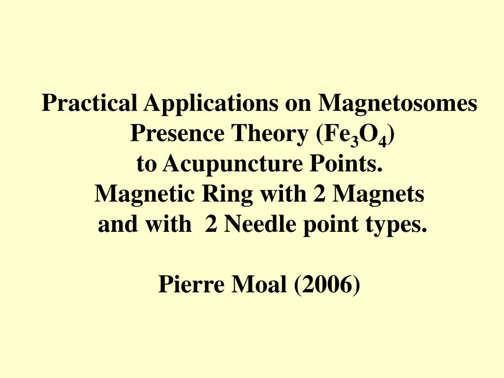 PPT Practical Applications on Presence Theory (Fe 3 O 4