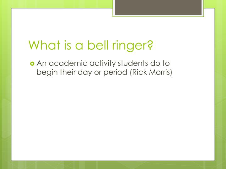 PPT Bell to bell Teaching Using Bell R ingers in the CTE Classroom PowerPoint Presentation