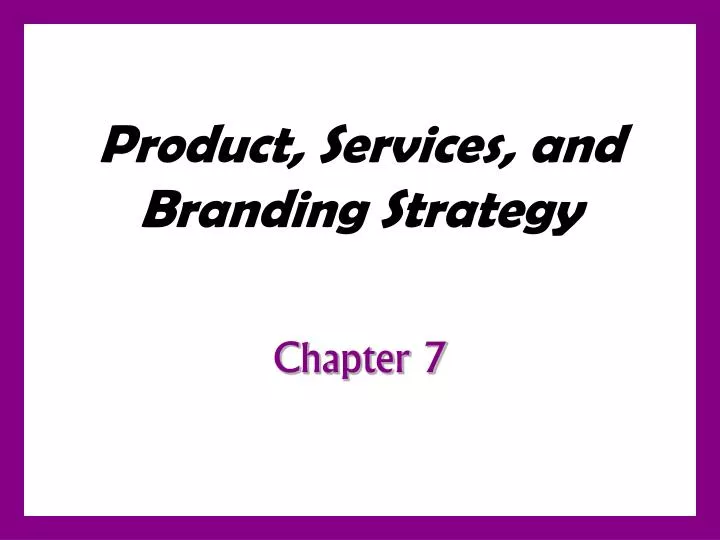 product services and branding strategy n.