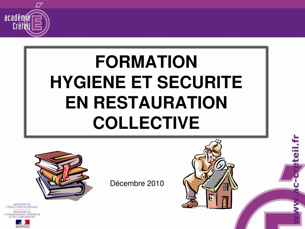 PPT - FORMATION HYGIENE ET SECURITE EN RESTAURATION COLLECTIVE PowerPoint  Presentation - ID:622702