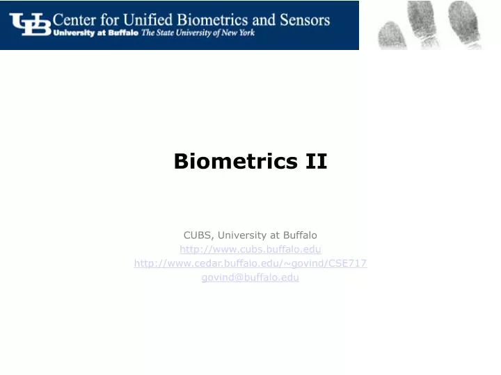 biometrics ii n.