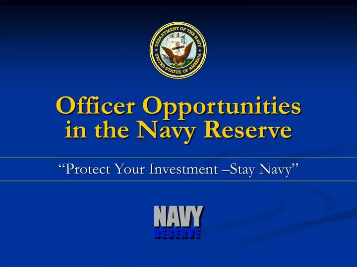 officer opportunities in the navy reserve n.