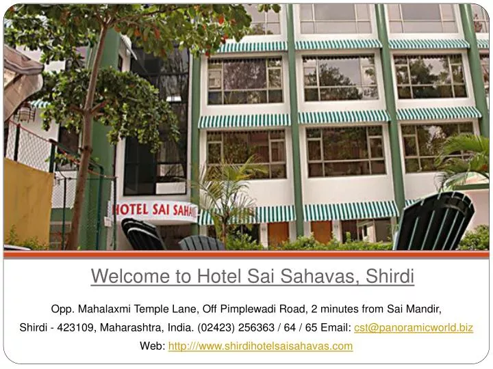 welcome to hotel sai sahavas shirdi n.