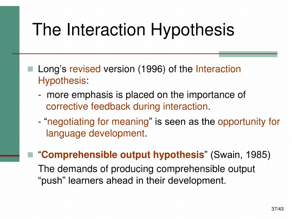 hypothesis on language learning