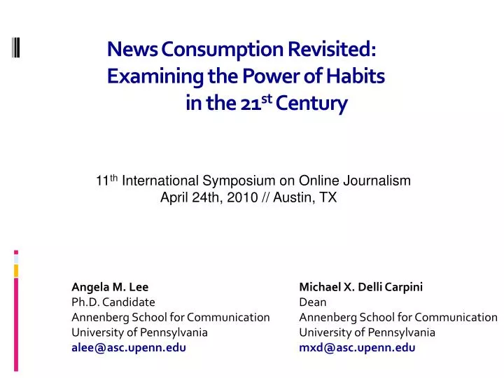 news consumption revisited examining the power of habits in the 21 st century n.
