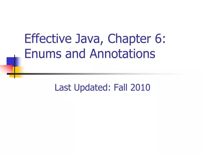 effective java chapter 6 enums and annotations n.