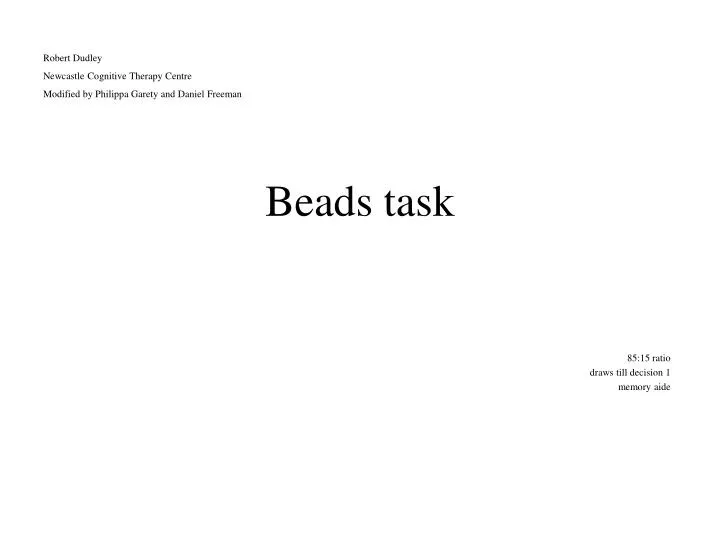 beads task n.