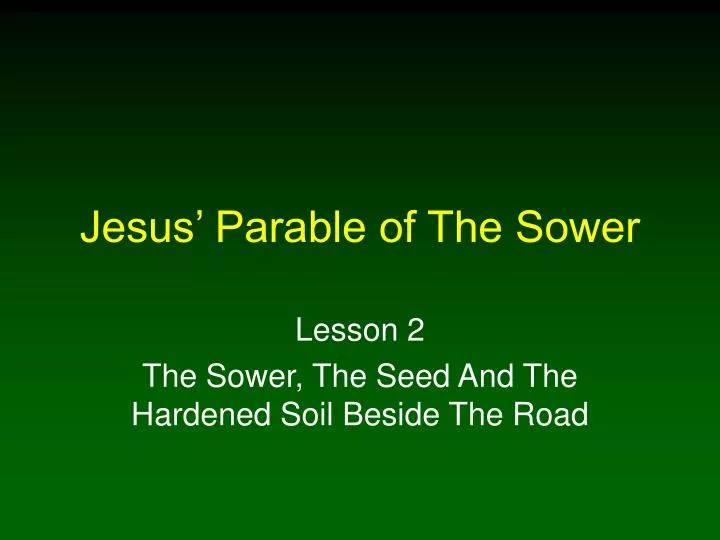jesus parable of the sower n.