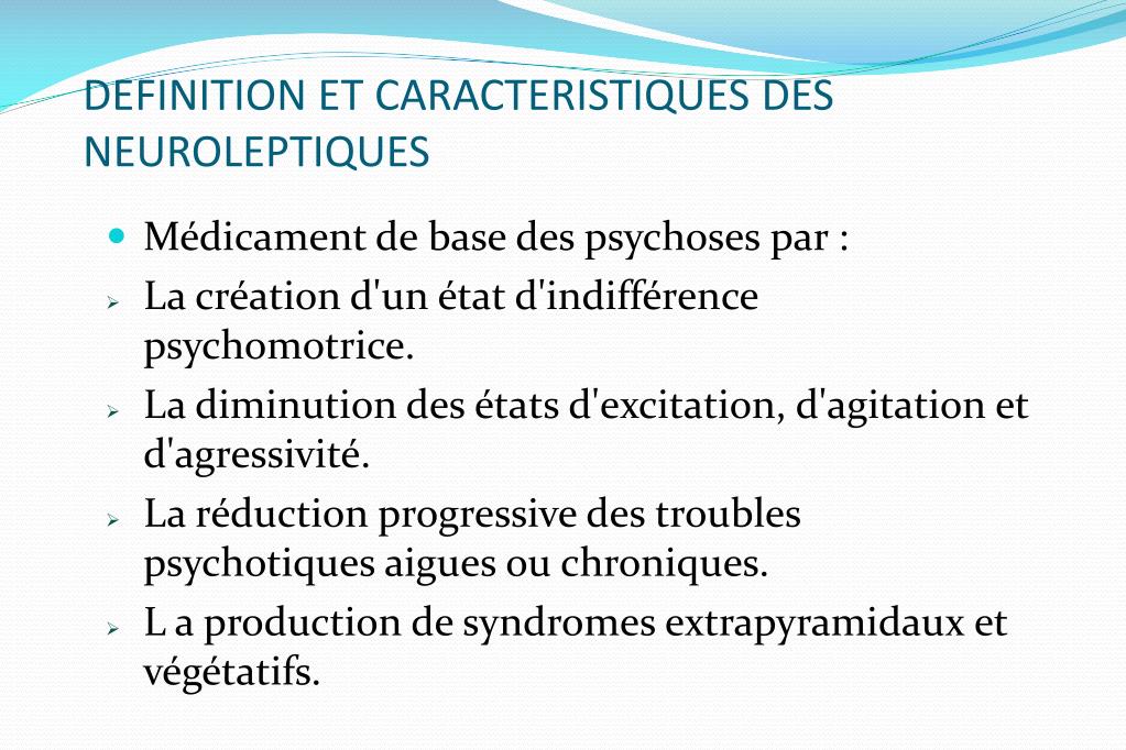 PPT - LES NEUROLEPTIQUES PowerPoint Presentation, free download - ID:624191