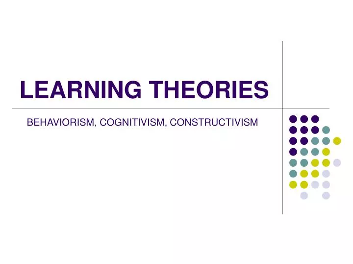 learning theories n.