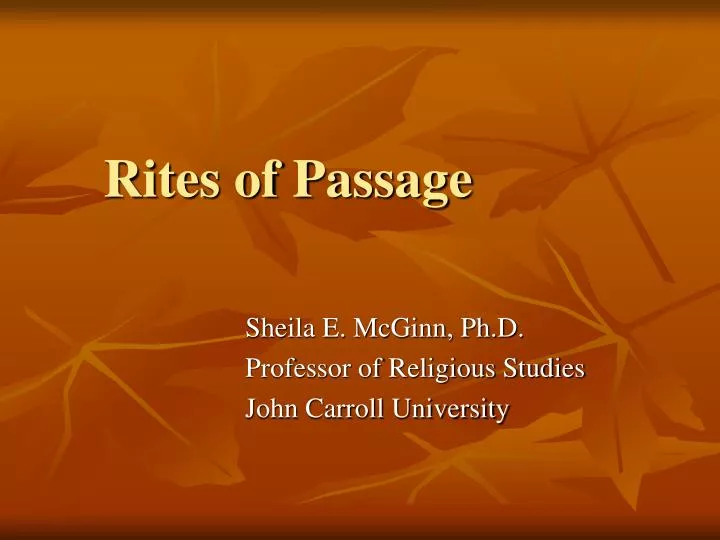 Ppt Rites Of Passage Powerpoint Presentation Id624844 
