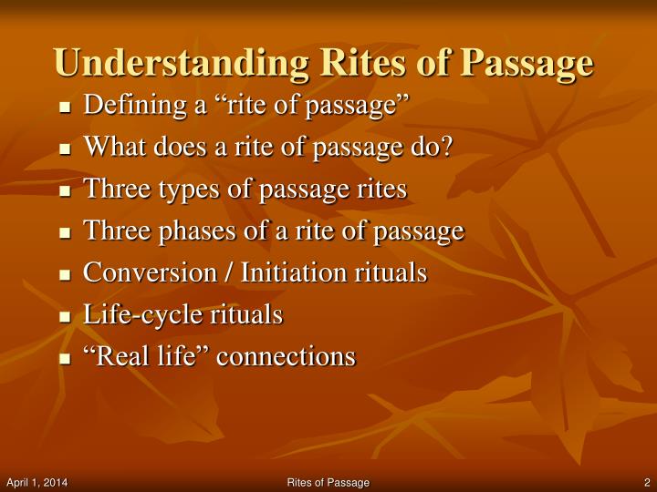 Ppt Rites Of Passage Powerpoint Presentation Id624844 