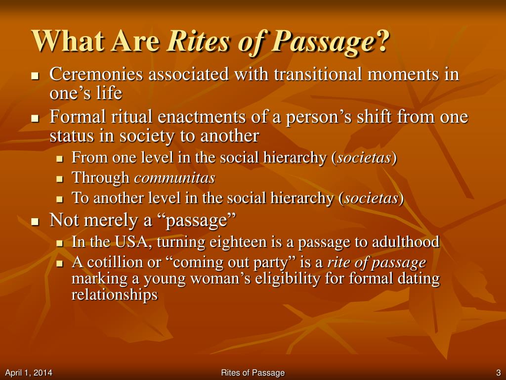 Ppt Rites Of Passage Powerpoint Presentation Free Download Id624844 