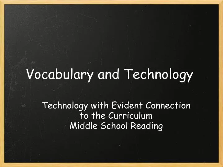 vocabulary and technology n.